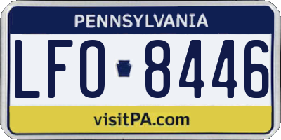 PA license plate LFO8446