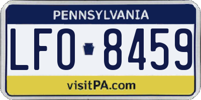 PA license plate LFO8459