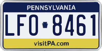 PA license plate LFO8461