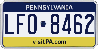 PA license plate LFO8462