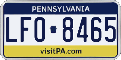 PA license plate LFO8465