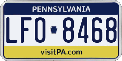 PA license plate LFO8468