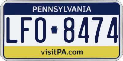 PA license plate LFO8474