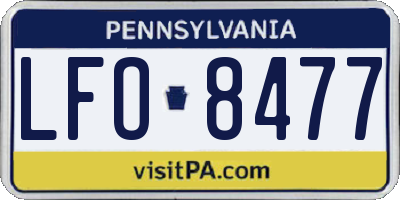 PA license plate LFO8477