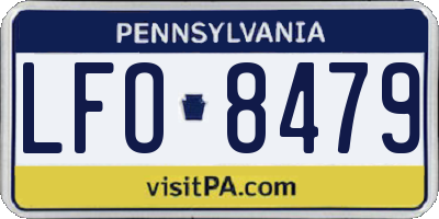 PA license plate LFO8479
