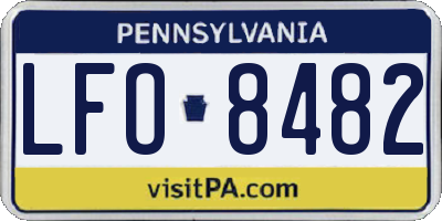 PA license plate LFO8482