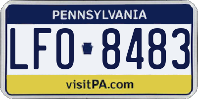 PA license plate LFO8483