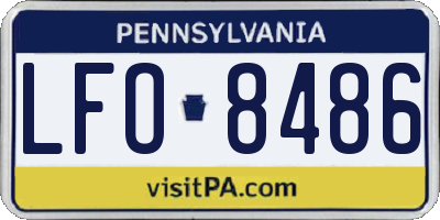 PA license plate LFO8486