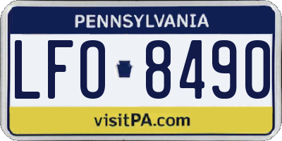 PA license plate LFO8490