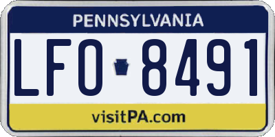 PA license plate LFO8491