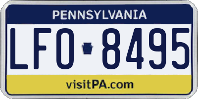 PA license plate LFO8495