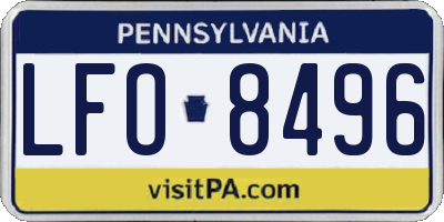 PA license plate LFO8496