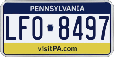 PA license plate LFO8497