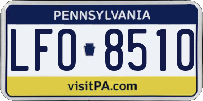 PA license plate LFO8510