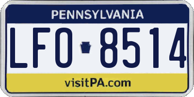 PA license plate LFO8514