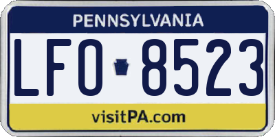 PA license plate LFO8523