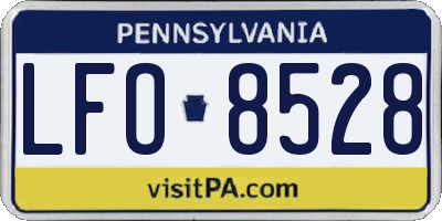 PA license plate LFO8528