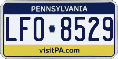 PA license plate LFO8529