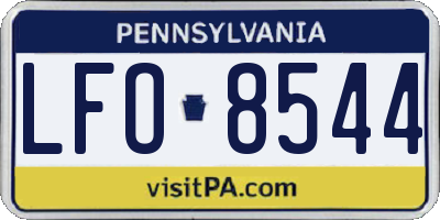 PA license plate LFO8544