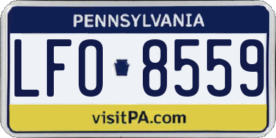 PA license plate LFO8559