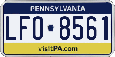 PA license plate LFO8561