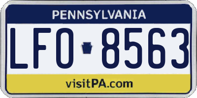 PA license plate LFO8563
