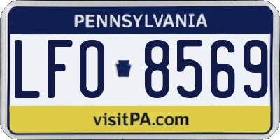 PA license plate LFO8569