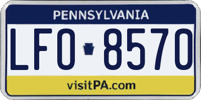 PA license plate LFO8570