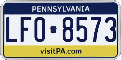 PA license plate LFO8573