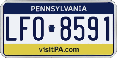 PA license plate LFO8591