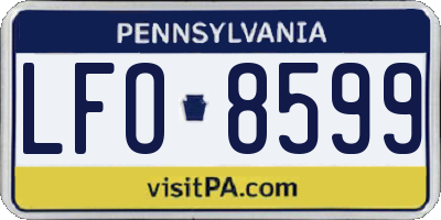 PA license plate LFO8599