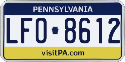 PA license plate LFO8612