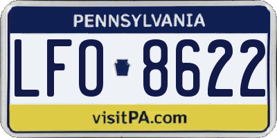 PA license plate LFO8622