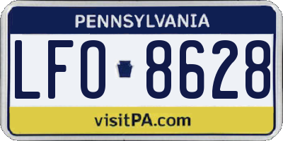 PA license plate LFO8628