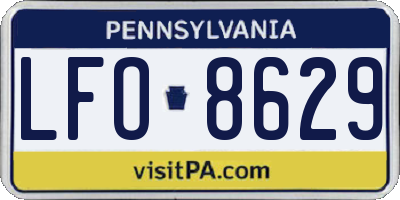 PA license plate LFO8629