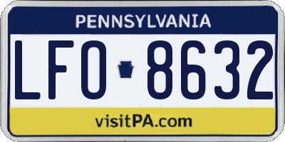 PA license plate LFO8632