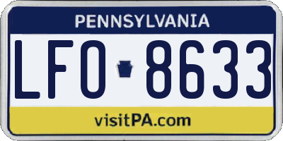 PA license plate LFO8633