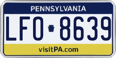 PA license plate LFO8639