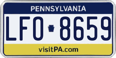 PA license plate LFO8659