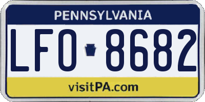 PA license plate LFO8682