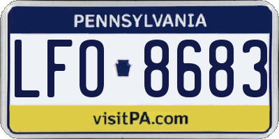 PA license plate LFO8683