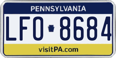 PA license plate LFO8684