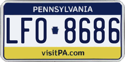PA license plate LFO8686