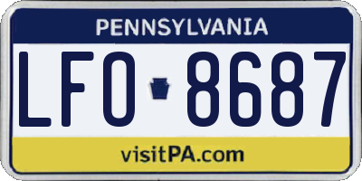 PA license plate LFO8687