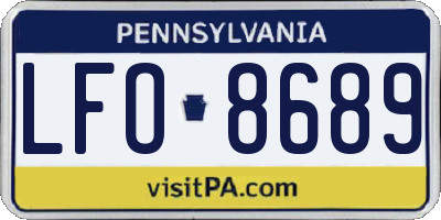 PA license plate LFO8689