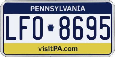 PA license plate LFO8695
