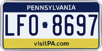 PA license plate LFO8697