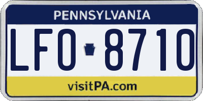 PA license plate LFO8710