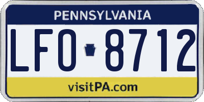 PA license plate LFO8712