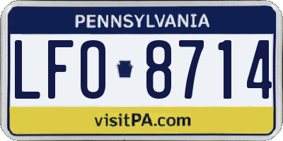 PA license plate LFO8714